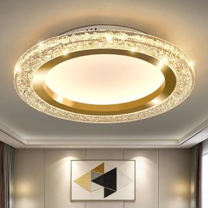 UOFUS 19.68inch Large Gold Flush Mount Ceiling Light 75W Modern Round LED Ceiling Light Fixture 3000K-6000K Super Bright Circle Ceiling Lamp for Living Room Dining Room Bedroom Kitchen Bathroom