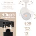Amped Collection 3-Light 48in Field Cuttable LED Track Lighting Kit with 3 LED 3000K Warm White Track Heads, 4ft Track, End Caps, Floating Feed in White Finish, 1-cct Fixed 3000k Warm White Led