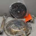 BACKYARD EXPRESSIONS PATIO  HOME  GARDEN 912449-WB Outdoor Garden Bird Bath- Bronze- Weather Resistant Polyresin-30 Inch-Backyard Expressions