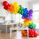 103 Pcs Rainbow Balloon Arch Kit, Assorted Colorful Latex Balloons Garland with 18 12 10 5 Inch Sizes, Party Decorations for Birthday Carnival Baby Shower and Celebrations