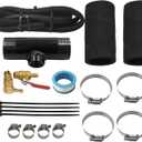 11025 Auxiliary Fuel Tank Install Kit Compatible with Gravity Fueled Auxiliary Fuel Tank for Ford 1999-22 F-250 SD F-350 SD Black