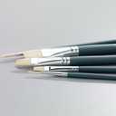 Winsor & Newton Foundation Oil Hog Brush Set, Short Handle, Flat, 3 Pack
