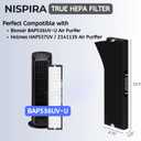 Nispira 1 Set 182550 Filter Replacement Compatible with Bionaire BAP536UV-U Holmes HAP537UV / 2141139 Air Purifier, 1 HEPA 4 Pre filters