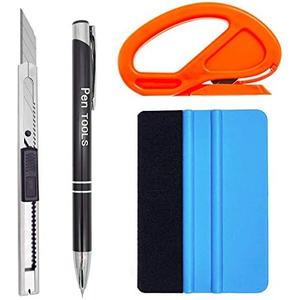 CARTINTS Vinyl Wrap Installation Tool Window Film Tint Tool Kit Vinyl Weeding Kit with Air Release Tool Pen, Retractable Utility Knife,Snitty Vinyl Knife, Felt Squeegee for Car Wrap, Window Tint