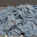 CHENGU 150 Pieces Spandex Stretch Chair Sashes Bows Elastic Chair Cover Bands Ties with Buckle Slider for Wedding Party Reception Events Universal Ceremony Banquet Decorations (Sky Blue)