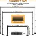 Forlogic 10x8ft Banner Backdrop Stand Kit，Heavy Duty Adjustable Photo Background Stand Step and Repeat Backgdrop Frame for Photography，Party，Trade Show