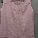Women's Sleeveless Back Key Hole Tunic Tank Tops Casual Lace Shirt Blouses (Light Pink, Size Small)