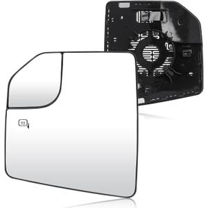 Driver Left Side Heated Blind Spot Mirror Glass Fit for 2015-2020 Ford F-150, 2.7L 3.0L 3.3L 3.5L 5.0L, Side View Mirror Glass, Replacement for FL3Z17K707L