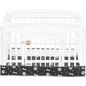 Dog Playpen Bottom Pad Fits for 36 Inch 4 Panels Exercise Pet Playpen, Dog Crate Pad Puppy Playpen Pad, Hoop and Loop Design (Note: Playpen Not Included). -Black