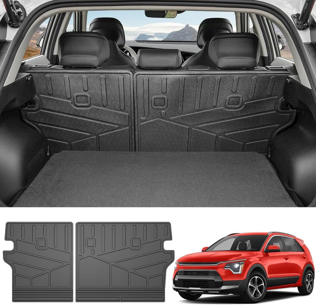 Seat Back Cover Fit for 2023 2024 Kia NIRO EV Accessories Cargo Liner TPE Cargo Mat Back Seat Protector Trunk Mat for 2024 Kia NIRO EV(Not Fit Dual Level Cargo Board)(Seat Back Cover)