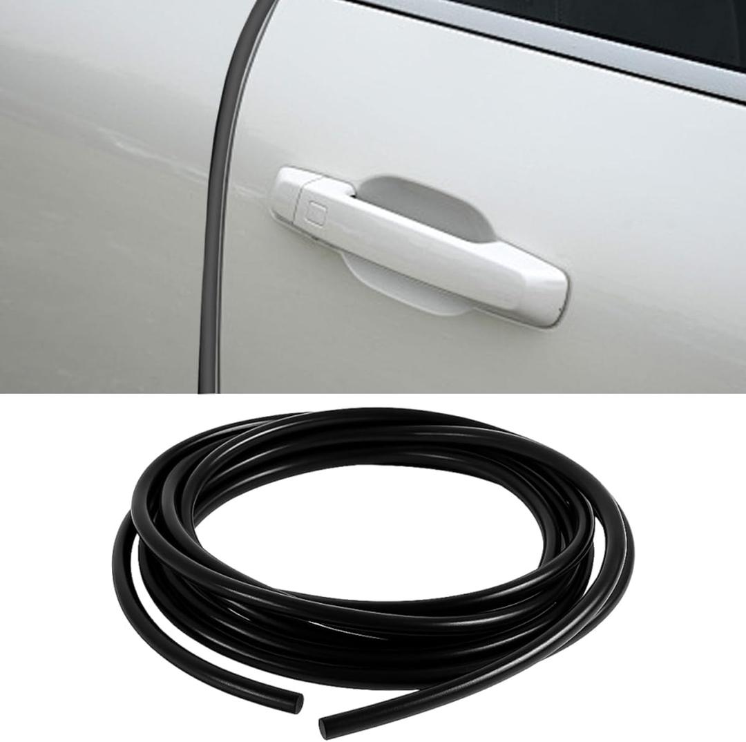 32Ft (10M) Car Door Edge Protector, Self-Adhesive Scratch Resistant U Shape Auto Door Edge Guard Decoration, Anti-Collision Car Doors Trim Strip Protector for Truck, SUV, Sedan (Black-10M)