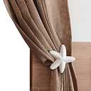 The Metal Magician Metal Nautical Starfish Curtain Holdback & Curtain Holder for Home, Bedroom & Office (Starfish Set of 2)