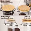 Yangbaga Coffee Container for Ground Coffee,258OZ Storage Containers with Shelf & Scoop,Plastics Airtight Coffee Canisters for Ground Coffee Bean,Food Storage Jars for Kitchen,Nuts,Tea,Sugar
