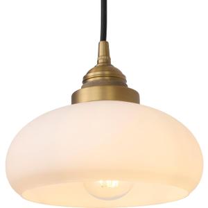 Glass Pendant Lights Kitchen Island, Vintage Pendant Light Fixtures with White Glass Shade, Globe Hanging Ceiling Lamp for Dining Room Bedroom Hallway Stairwell (Antique)
