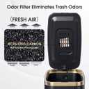 CEROELDA Small Bathroom Trash Can with Lid Soft Close-5L/1.3 Gal Slim Garbage Can-Metal Step Wastebasket-Rectangle Narrow Waste Bin for Office, Bedroom, Toilet, Live Room (Black)