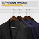 Suit Hangers 6 Pack Wooden Coat Hangers,Wide Shoulder Hangers with Non Slip Pants Holder,Heavy Duty Clothes Hangers,Suit Hangers for Men,for Women,for Suit,Coat,Jacket,Pants (Walnut