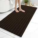 Arotive Luxury Bathroom Rugs 45x27, Extra Soft Thick Absorbent Shaggy Chenille Bath Rugs, Non-Slip Machine Wash Dry, Bath Mats for Bathroom Floor, Tub and Shower, Home Decor Accessories, Brown