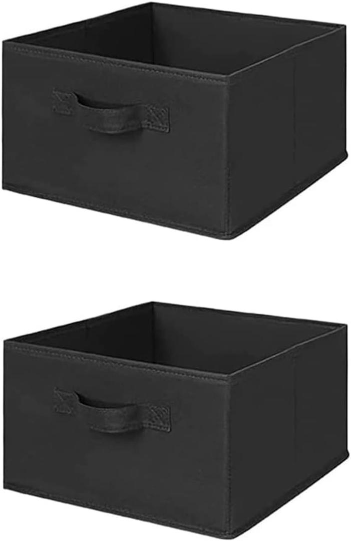 MAX Houser Hanging Shelf Closet Storage Organizer Removable Drawers Hanging Storage Organizer Hanging Sweater 2 Sock Underwear Drawers for Closet, Bedroom, Black