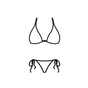 Bikini Sets for Womens Two Piece Swimsuits,Size L, Black