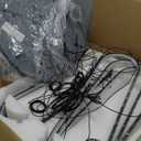 Modern LED Chandeliers for Foyer Entryway High Ceiling Long Staircase Chandeliers Dimmable Dimmable Flush Mount High Villa Foyer 2700k-6000k (26in x 7.9in x 118in, Black)