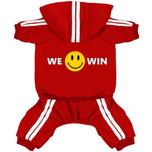 Cute Dog Hoodie Tracksuit Sweater Coat Jacket Winter Pajamas Clothes Clothing Jumpsuit 4-Legs Red for Cat Puppy Small Medium Big All Type Dogs (7X-Large)