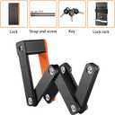kingsea Folding Bike Lock,Heavy Duty Alloy Steel Anti Theft Security Bicycle Locks, Compact 2.06 Ft Bike Chain Lock with Mounting Bracket and 3 Keys,for Bike/Electric Bikes/Scooters