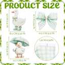 Youyole 3 Pcs Silly Goose Baby Shower Table Centerpiece One Silly Goose Wood Green Gender Reveal Decor Funny Gifts with Bow Birthday Party Favor Desk Tiered Tray Decor for Boy Girl 5.9/5.5/3.9"