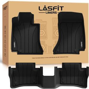 LASFIT Floor Mats for Mercedes Benz E Class E350 / E450 AMG / E53 2026 2025 2024 (Fit Sedan & All-Terrain), All Weather TPE Anti-Slip Floor Liners Fit for E Class 2024-2026, 1st & 2nd Row Set, Black