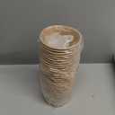 Lyellfe 100 Pack Disposable Ice Cream Bowls, 8 Oz Heavy Duty Kraft Paper Bowl with Lids, To Go Soup Container Dessert Cups for Yogurt, Cold and Hot