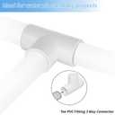 LESSO 12PCS 3/4 Inch Tee PVC Fitting 3 Way Connector, Furniture Grade Corner Fittings for DIY Building Furniture Greenhouse Shed Pipe Fittings Tent Connection (Pack of 12)