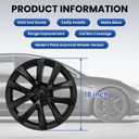 Model 3 Hubcaps - 18 Inch Aero Wheel Covers Replacement Wheel Caps 18'' Model S Plaid Arachnid Wheels Version Hub Caps Compatible with Model 3 Accessories 2017-20231PCS