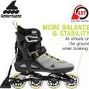 Rollerblade Macroblade 80 ABT Men's Adult Fitness Inline Skate, Silver/Neon Yellow, Performance Inline Skates, 12