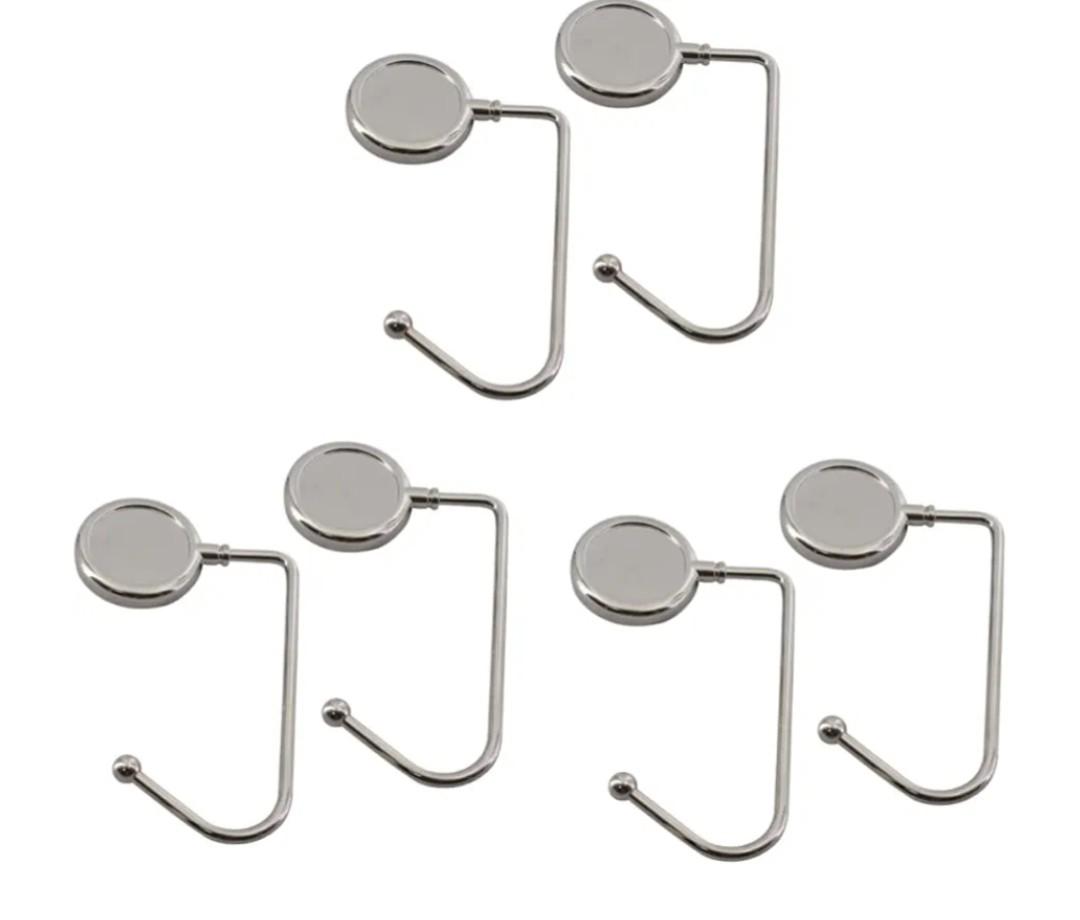 Anti-Slip Bag Hangers 6 Pack Purse Hooks for Table Handbag Holders Elegant Bag Hangers 30mm Diameter