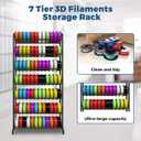 3D Printer Filament Rack, Heavy Duty Storage Shelves for 3d Printing Filaments, 7 Tier Large Capacity Filament Storage for 3D Printing Business
