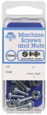 Hillman No. 1/4-20 in. x 3/4 in. L Slotted Round Head Zinc-Plated Steel Machine Screws 6 pk