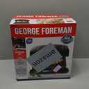 George Foreman 4-Serving Removable Plate Electric Grill and Panini Press, George Tough Non-Stick Coating, Drip Tray Catches Grease, Black
