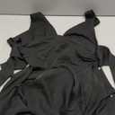 GOKATOSAU Women's Halter Deep V Neck Flowy Chiffon Bow Tie Backless Summer Mini Dress (Black) S