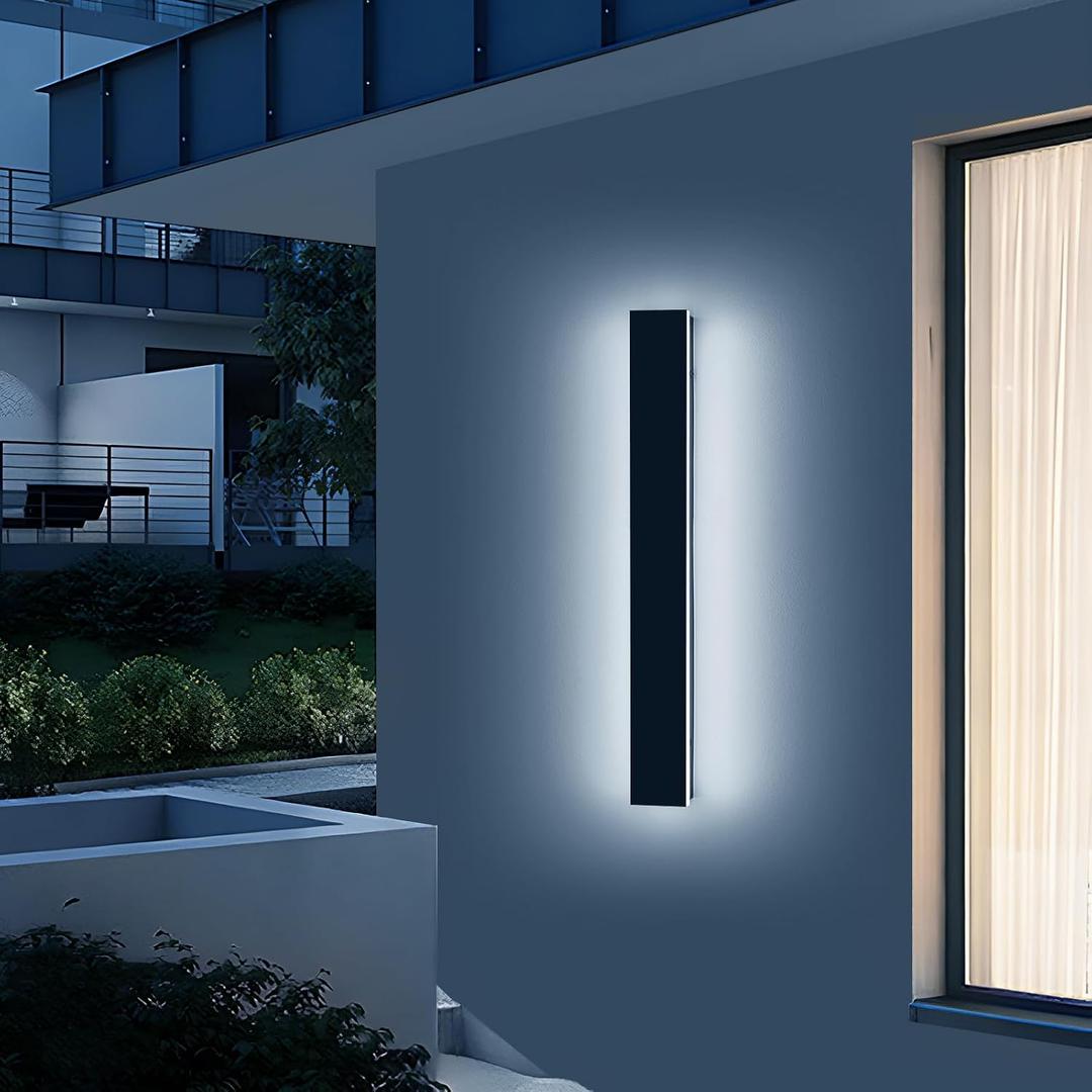 23.6inch Exterior Wall Lights for House, Modern Outdoor Wall Sconce, Dimmable 3000K-6000K, IP65 Waterproof, Outside Long Strip Lights, Wall Mount Lighting for Porch, Garage with Remote Control 23.6inch Exterior Wall Lights for House, Modern Outdoor Wall Sconce, Dimmable 3000K-6000K, IP65 Waterproof, Outside Long Strip Lights, Wall Mount Lighting for Porch, Garage with Remote Control
