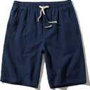 Mens Linen Shorts Casual Drawstring Elastic Waist Lightweight Breathable Summer Beach Shorts for Men, 2XL