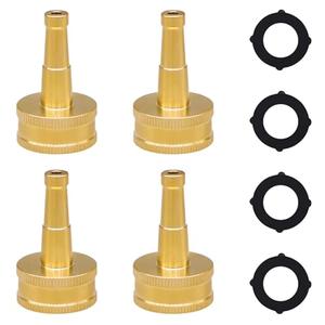 Napredak hose jet nozzle high pressure hose nozzles for garden hose, GHT 3/4 brass sprayer nozzle heavy duty power washer attachment for cleaning, 2 inch, 6Pcs