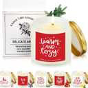 Fumete 6 Pcs Christmas Scented Candles Christmas Candle Set Soy Holiday Candles 3.5 oz Candle Winter Candle Gifts for Women Men Family Friends Coworkers Appreciation (Christmas Scent)