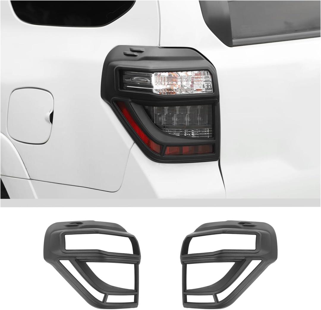 JWWY Tail Light Cover for Toyota 4Runner 20142023, Rear Light Lamp Protective Guard Trim Exterior Accessories,2pcs Black
