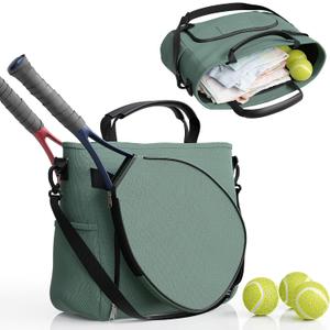 Tennis Bags for Women Men - Sleek Tennis Racket Bag for Sports Accessories with 2 Detachable Racket Cases - Gym Sling Bag, Pickleball Racquet Sling for Beginner Pro Players