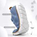 Men's Oxfords Business Shoes Fashion Mesh Casual Dress Walking Sneakers Comfortable Lightweight Soft Sole (Blue), 45