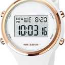 XCZAP Outdoor Sport Watches Alarm Clock 5Bar Waterproof LED Digital Watch (white)
