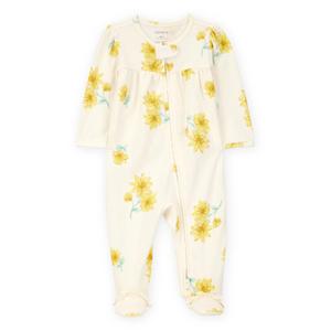 Carter’s Pajama Set, Ivory-Yellow Floral, Size 3M