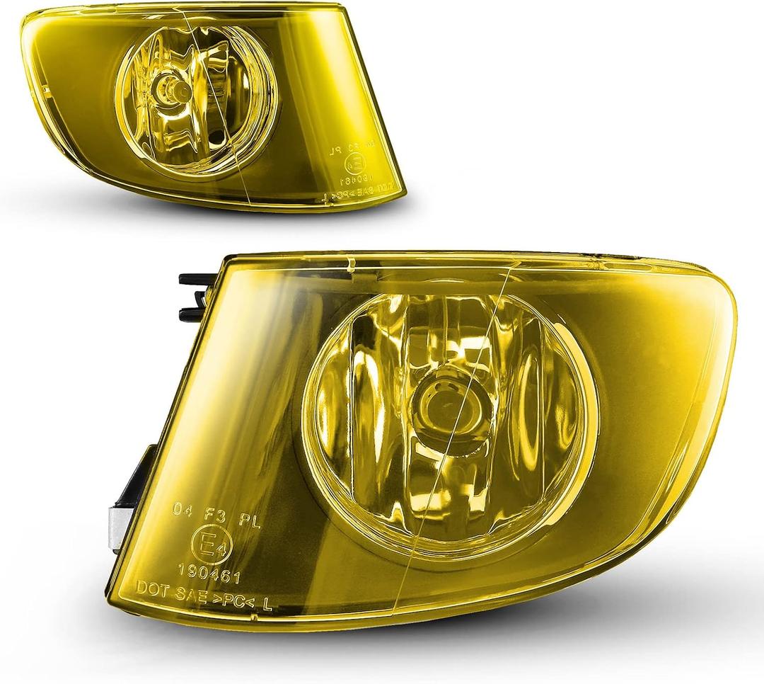 Fog Lights compatible for 2007-2011 BMW 3 Series 328i 328xi 335is 335xi E92, E93 (w/o M-Package Bumper) xDrive Coupe Lamps Assembly Amber Yellow
