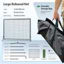 9.3*7.4ft Portable Tennis Rebounder Net, Tennis Practice Wall, Tennis Training Net for Tennis Racquet Sports Ball Pickleball, Tennis Backboard Net for Tennis Court Backyard Outdoor Training,, 7.4 feet by 9.3 feet