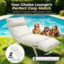 Outdoor Chaise Lounge Chair Cushion, Waterproof Non-Slip Patio Chaise Lounge Cushions for Outdoor Furniture, 80 x 26 x 5 Inches, Beige