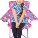 JAKKS Pacific Minnie Camp Chair for Kids, Portable Camping Fold N Go Chair with Carry Bag, Minnie - Bows, Medium